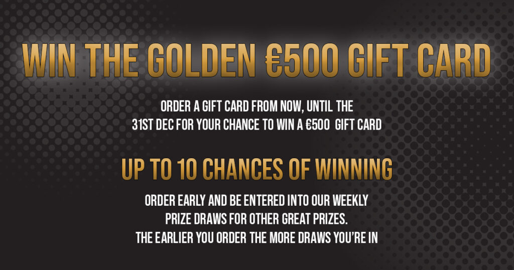 The Golden Gift Card – Up to 10 Chances to of winning